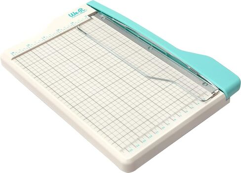 We R Memory Keepers Mini Guillotine Paper Trimmer – Blue, Compact Paper Cutter, 1/4-Inch Grid for Precision Cutting, Cuts Up to 3 Sheets, Perfect for Card Making, Journals, and Small Craft Projects in Kuwait