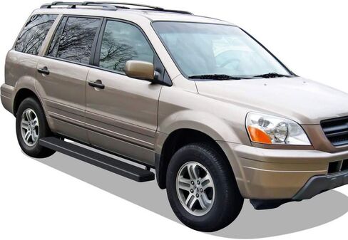 APS 6in Stainless Steel Black Running Boards Compatible with Honda Pilot 2003-2008 & Acura MDX 02-06 (Nerf Bars Side Steps) in Kuwait