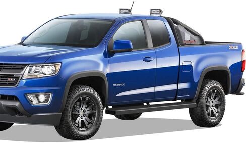 APS Wheel to Wheel Running Boards 5in Compatible with Chevy Colorado GMC Canyon 2015-2025 Extended Cab 6ft Bed (Nerf Bars Side Steps Side Bars) in Saudi Arabia