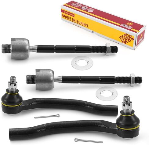 Metrix Premium Chassis Parts - 4 PC Inner & Outer Tie Rod End Kit Fits 2003-2008 Honda Pilot, 2001-2006 Acura MDX, Replacement EV471, ES3717, ES3716, Made in Europe in Saudi Arabia