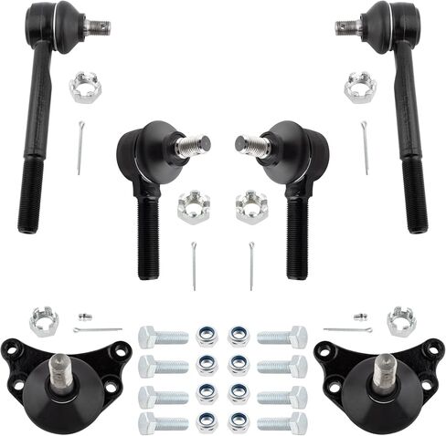 Boxi (مجموعة من 6) Front Inner و Outer Tie Rod نهايات + مجموعة مفاصل الكرة العلوية مناسبة ل Toyota Pickup 1984 1985 1986 1987 1988 1989 1990 1991 1992 1993 1994 1995 2WD/RWD Models | استبدال ES2374 ES2376 K9343 in Saudi Arabia