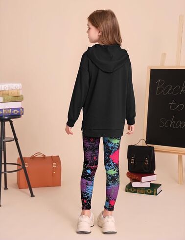 GRACE KARIN Girls Hoodie + Leggings Set Teen Long Sleeve Fashion Sweatshirts Sweatpant Fall Outfit Winter Clothing 6-14 in Saudi Arabia