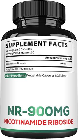Satoomi 900mg NAD+ Supplement with Liposomal Nicotinamide Riboside - Cellular Energy & Repair, Vitality, Healthy Aging - 60 Capsules for 30 Days in Kuwait