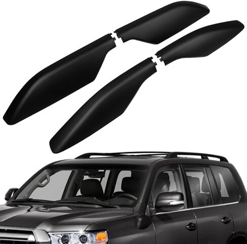 ECCPP Car Accessories for LAND CRUISER 2003-2009 Glossy Roof Rack Rails End Cap Protection Cover Shell Replacement -4PCS Black in Saudi Arabia