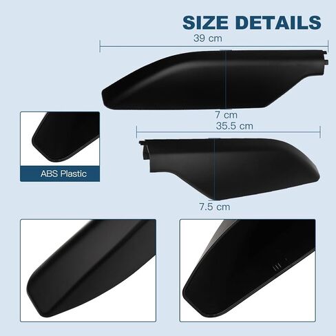 ECCPP Car Accessories for LAND CRUISER 2003-2009 Glossy Roof Rack Rails End Cap Protection Cover Shell Replacement -4PCS Black in Saudi Arabia