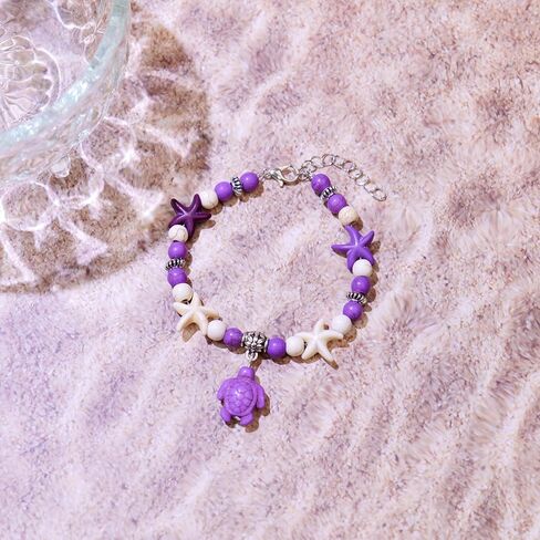 Starfish Turtle Bracelets for Women Turquoise Bead Sea Turtle Charm Boho Beach Jewelry Summer Casual Accessories in Saudi Arabia