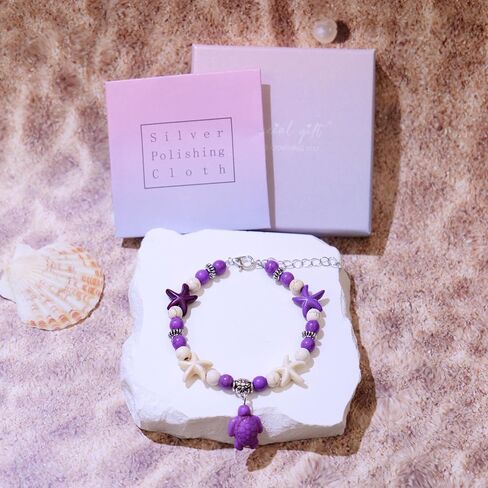 Starfish Turtle Bracelets for Women Turquoise Bead Sea Turtle Charm Boho Beach Jewelry Summer Casual Accessories in Saudi Arabia