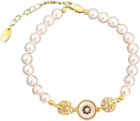 Gold Plated Bracelet for Women, Adjustable 14K Gold Plated Dainty Chain Bracelets with Cubic Zirconia, Non-Tarnish Fashion Jewelry in Saudi Arabia