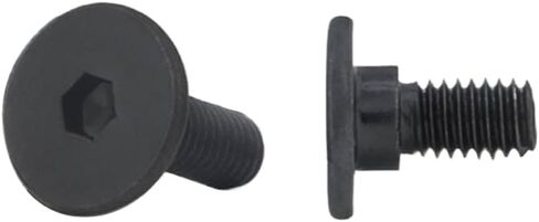 10pcs رأس مسطح سداسي سداسي سداسي مسامير M6 الكربون الصلب تصميم نصف الأسنان الرقيقة للاستخدام العام (M6x18x15) in Saudi Arabia