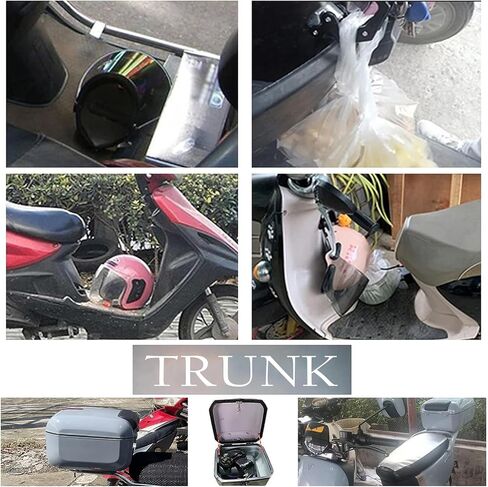 Motorcycle Scooter Top Box Tail Trunk Top Case Luggage Box, 28L Capacity, Storage Carrier Case Can Store Helmet, Universal Tail Case for Motorbike Moped Back Rear Case,Red in Saudi Arabia