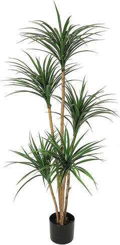 6 Ft Artificial Dracaena Tree, Realistic Fake Dracaena Plant, Tall Dracaena Houseplant for Indoor Décor, Adjustable Lifelike Faux Tree, Ideal for Photo Backdrops, Nursery, Living Room, Office in Kuwait