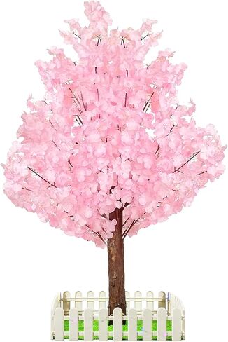 Artificial Cherry Trees Indoor Decor: Handmade Natural Fake Cherry Blossom Pink Tree Outdoor for Party Wedding Christmas in Saudi Arabia