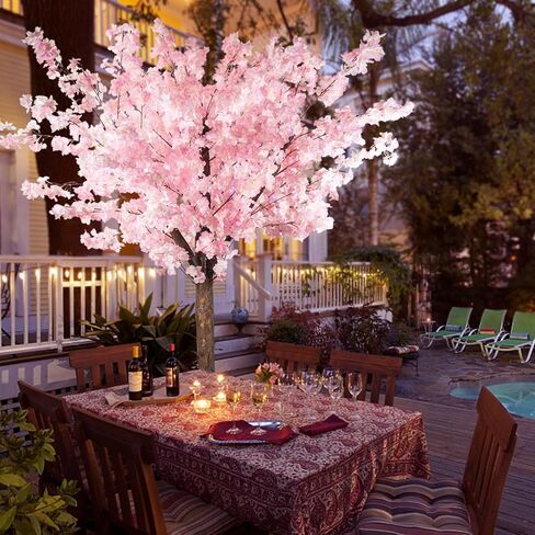 Artificial Cherry Trees Indoor Decor: Handmade Natural Fake Cherry Blossom Pink Tree Outdoor for Party Wedding Christmas in Saudi Arabia