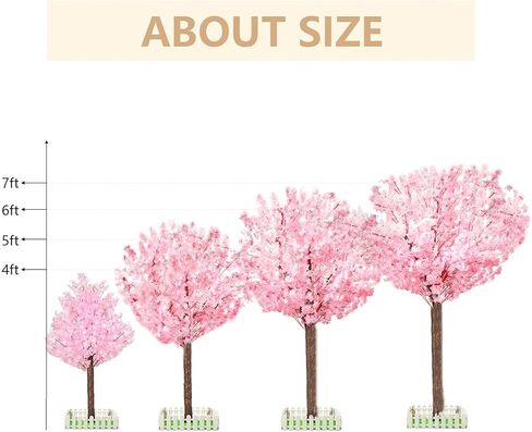 Artificial Cherry Trees Indoor Decor: Handmade Natural Fake Cherry Blossom Pink Tree Outdoor for Party Wedding Christmas in Saudi Arabia