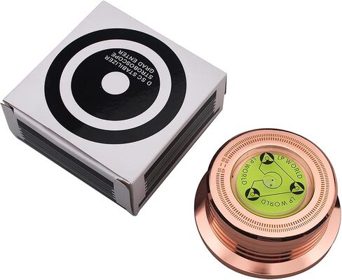 Turntable Level Record Weight Disc Stabilizer Speed Measure Strobe Scale LP Weight Record Puck Aluminum Vinyl Clamp with Bubble Level for Record Player Phonograph (Silver) in Saudi Arabia