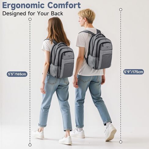 16 Inch TSA Travel Laptop Backpack, Multipocket Business Backpack with RFID Pockets, Airline Approved Personal Item Travel Bag,Water Resistant College Carry On Bag for Men Women Weekender in Saudi Arabia