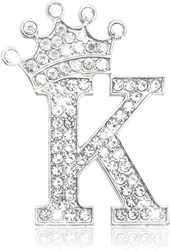 Brooches and Pins for Women A-Z Letter Brooch Pins Rhinestone Brooches for Socks Backpacks Crafts Fashion Crystal Initial Pins Stocking Stuffers for Women Personalized Jewelry Gifts in Saudi Arabia