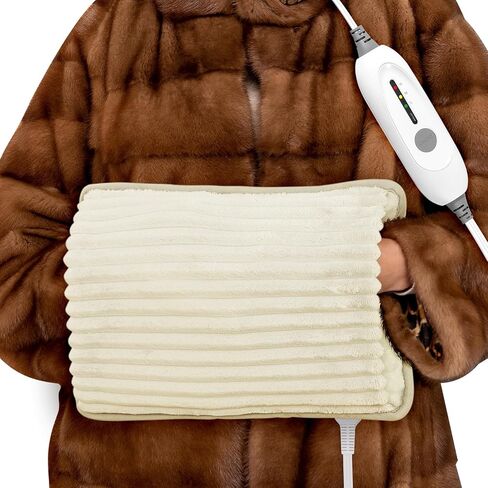 Electric Hand Warmer, Soft Flannel Heated Gloves, Hand Warmer Pouch, Heating Pad for Hands Pain Relief Fingers Arthritis for Women Men Elder Xmas Gifts, Auto Off & 3 Levels in Kuwait