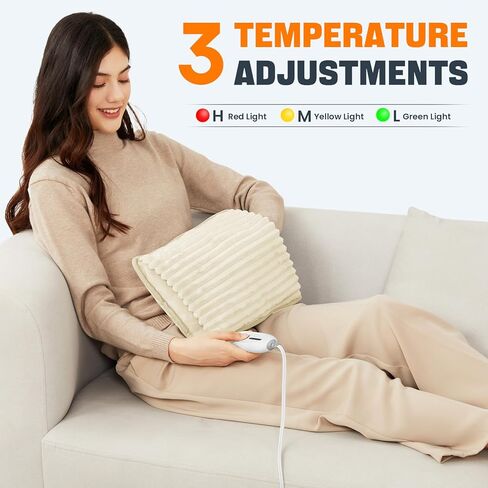 Electric Hand Warmer, Soft Flannel Heated Gloves, Hand Warmer Pouch, Heating Pad for Hands Pain Relief Fingers Arthritis for Women Men Elder Xmas Gifts, Auto Off & 3 Levels in Kuwait