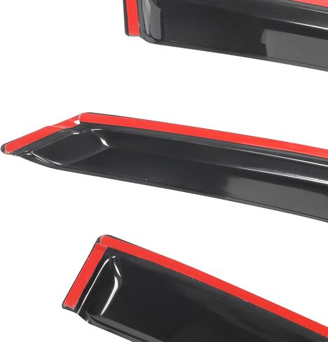 Tape on External Window Visors Compatible with 2011-2023 Dodge Charger, Slim Style Acrylic Black Sun Rain Guards Cover by IKON MOTORSPORTS, 2012 2013 2014 2015 2016 2017 2018 2019 2020 2021 in Saudi Arabia
