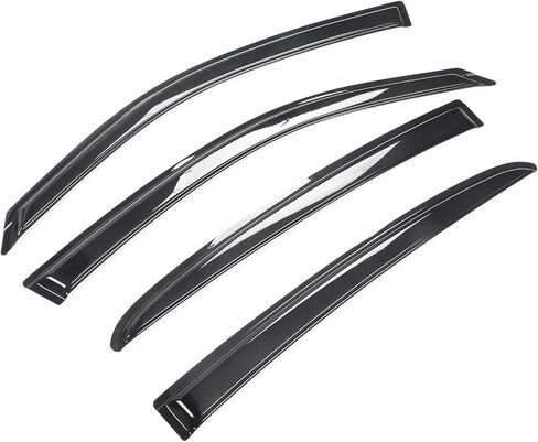 Tape on External Window Visors Compatible with 2011-2023 Dodge Charger, Slim Style Acrylic Black Sun Rain Guards Cover by IKON MOTORSPORTS, 2012 2013 2014 2015 2016 2017 2018 2019 2020 2021 in Saudi Arabia