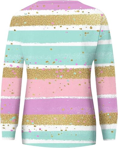 Crewneck Sweatshirts Women Cute Color Block Tops Relaxed Fit Long Sleeve Y2K Shirt Casual Cotton Pullovers 2025 Fall in Saudi Arabia