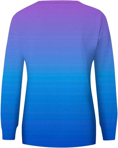 Crewneck Sweatshirts Women Cute Color Block Tops Relaxed Fit Long Sleeve Y2K Shirt Casual Cotton Pullovers 2025 Fall in Saudi Arabia