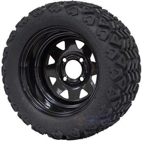12 "عجلات عربة غولف سوداء و 20 × 10-12" جميع إطارات التضاريس - مجموعة من 4 in Saudi Arabia