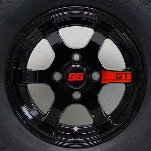 12 "GT Gloss Black Aluminium Golf Cart Wheels و 215/35-12 DOT LOW PLIST in Saudi Arabia