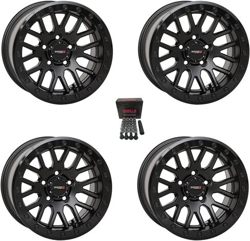 System 3 Off-Road System 3 SB-9 Beadlock 15"" Wheels Matte Black +10mm Polaris RZR Turbo R & Pro R Ranger 1500 Xpedition in Saudi Arabia