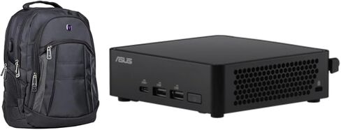 ASUS NUC 14 Pro Slim Mini Desktop (Intel Core 3 100U، Intel Graphics Shared، 16 جيجابايت DDR5، 2 تيرابايت PCIe SSD، 2 Thunderbolt 4، WiFi 6E، Bluetooth 5.3، 90W PSU، RJ-45، 2 HDMI، Win 11 Home) ث/ حقيبة ظهر متميزة in Kuwait