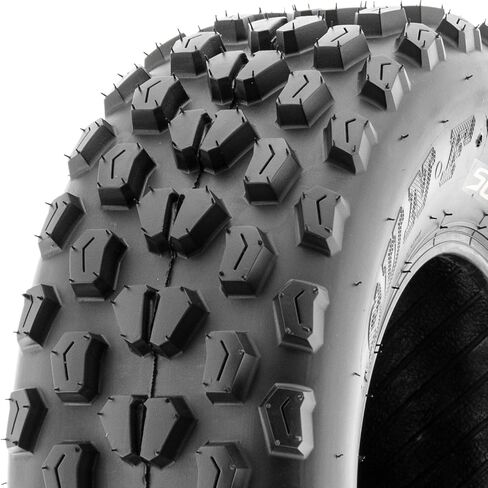 Set of 4 SunF Sport ATV UTV A017 AT 20x6-10 Front & A005 XC 18x10.5-9 Rear Knobby Tires, 6 PR, Tubeless in Saudi Arabia