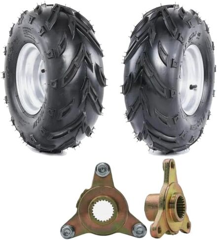 2 Pack 16x8-7 16x8x7 إطارات حافة العجلة Combo 78mm مسافة الترباس+3 مسمار 23T محور محور لـ ATV Quad Buggy Go Kart Taotao 110cc 125cc Kazuma Mini Bike in Saudi Arabia