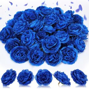 50 Pcs Artificial Flowers, 3.2 Inches Silk Rose Head Flowers Fake No Stem for Wedding Bridal Bouquet Home Floral Decor DIY Centerpieces Arrangements Party Tables Decorations (Burgundy) in Saudi Arabia