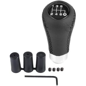 Gear Shift Knob Navara,6 Speed Knob G29,Car PU Leather Shift Knob Manual Gear Stick Shifter Lever,Universal Car Vehicle 6 Speed Gear Shift Knob PU Shifter Stick with 3 Hoses(Black) in Kuwait