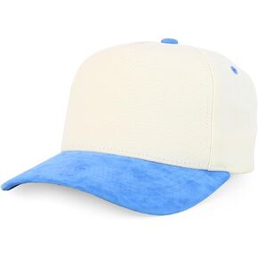 Trendy Apparel Shop 5 Panel Cotton and Suede Combo Snapback Baseball Cap in Kuwait