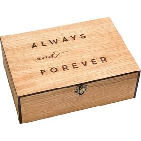 Personalized Memory Wooden Keepsake Stash Valentines Lock Box Wedding gift for Him, Her, Gift for Boyfriend, Girlfriend, Couples, Women, Men (M, Walnut) in Saudi Arabia