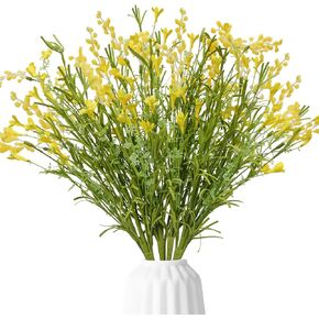 Yellow Forsythia Artificial Flowers, 4 Bundles 21inch Fake Forsythia Branches – Realistic Faux Spring Wildflower Stems for Home Decor, Wedding Centerpieces, and Farmhouse Display in Saudi Arabia
