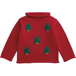 Mud Pie Boys Kids Christmas Crochet Tree Rollneck Sweater in Saudi Arabia