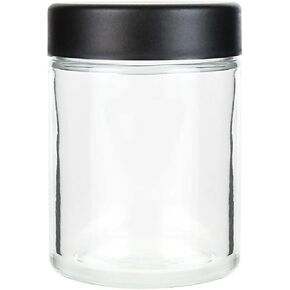 الكائنات البشرية 2oz الجرار الزجاجية السوداء مع أغطية سوداء مقاومة للأطفال - 3.5 جرام - 200 عدد - حاويات محكمة الإغلاق القابلة لإعادة الملء للأعشاب والتوابل والطعام والزيت والشمع ومستحضرات التجميل والعناية بالبشرة والعينات والمزيد in Kuwait