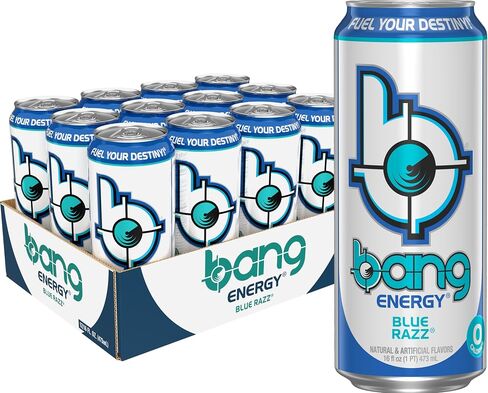 Bang Energy Blue Razz, Sugar-Free Energy Drink, 16-Ounce (Pack of 12) in Saudi Arabia