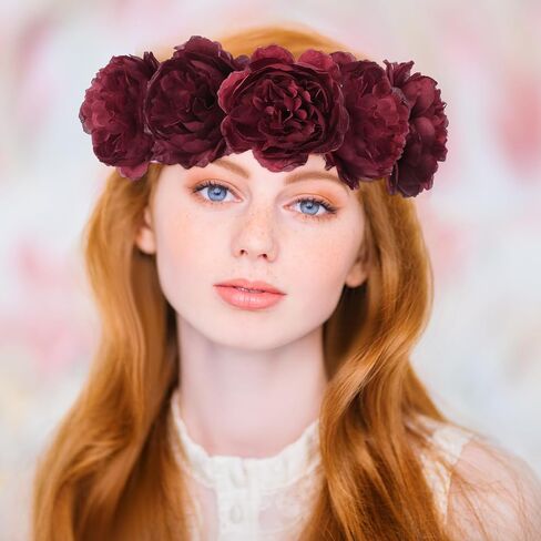 50 Pcs Artificial Flowers, 3.2 Inches Silk Rose Head Flowers Fake No Stem for Wedding Bridal Bouquet Home Floral Decor DIY Centerpieces Arrangements Party Tables Decorations (Burgundy) in Saudi Arabia