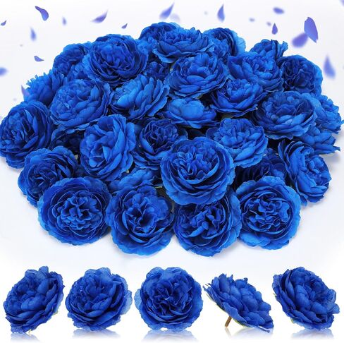 50 Pcs Artificial Flowers, 3.2 Inches Silk Rose Head Flowers Fake No Stem for Wedding Bridal Bouquet Home Floral Decor DIY Centerpieces Arrangements Party Tables Decorations (Burgundy) in Saudi Arabia
