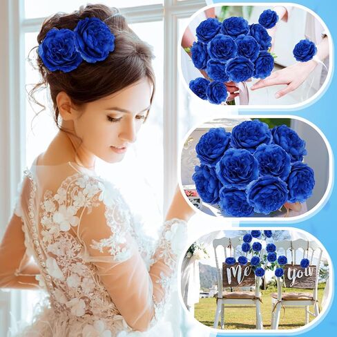 50 Pcs Artificial Flowers, 3.2 Inches Silk Rose Head Flowers Fake No Stem for Wedding Bridal Bouquet Home Floral Decor DIY Centerpieces Arrangements Party Tables Decorations (Burgundy) in Saudi Arabia