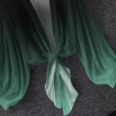 Womens Chiffon Tie Knot Bolero Cardigan Summer Long Sleeve Lightweight Open Front Cover Up Crop Shawl Tops in Kuwait
