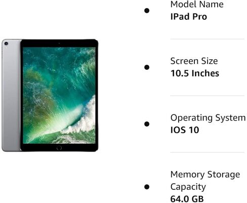 Apple iPad Pro 10.5 بوصة - 512 جيجابايت واي فاي - موديل 2017 - ذهبي وردي (متجدد) in Kuwait