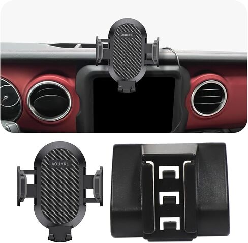 Car Phone Holder Fits for Jeep Wrangler JL/Gladiator JT 2024 Accessories(Only fit for 12.3-Inch Screen),Thick Cases Friendly,Cell Phone Mount for 4.7-7 in Phones in Saudi Arabia