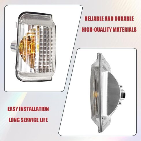 Driver Mirror Indicator Turn Signal Light Housing, Side Mirror Marker Light Housing Compatible with ProMaster 1500/2500/ 3500 2014-2021, Replace OE #6325H1, 71748253 (Left Side) in Saudi Arabia
