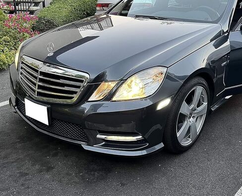 Ijdmtoy Lens Smoked Lens White LED Full Strip Strip Pront Pritfle Marker Lights متوافقة مع 2010-2013 Mercedes W212 Pre-LCI E350 E550 E63 4DR ، مدعوم من SMD LED ، استبدال علامات العنبر OEM AMBER in Kuwait