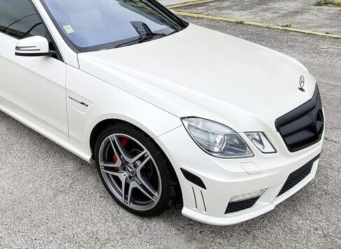 Ijdmtoy Lens Smoked Lens White LED Full Strip Strip Pront Pritfle Marker Lights متوافقة مع 2010-2013 Mercedes W212 Pre-LCI E350 E550 E63 4DR ، مدعوم من SMD LED ، استبدال علامات العنبر OEM AMBER in Kuwait